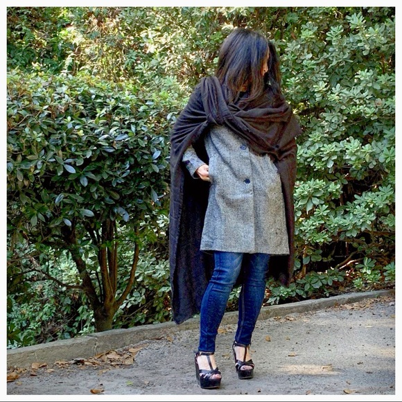 ✨LAST ONE ✨Black longline chic poncho - Picture 6 of 8